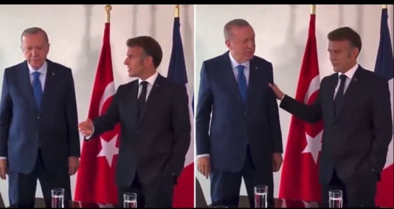 erdogan macron zirvesinde bu kare gozden kacti kdAYSlCw